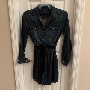 GAP jean dress w velvet belt